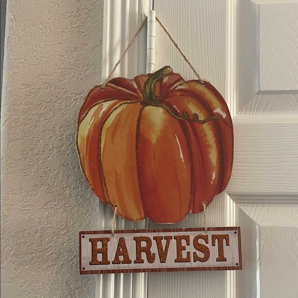 Orange Pumpkin Harvest Wall Decor